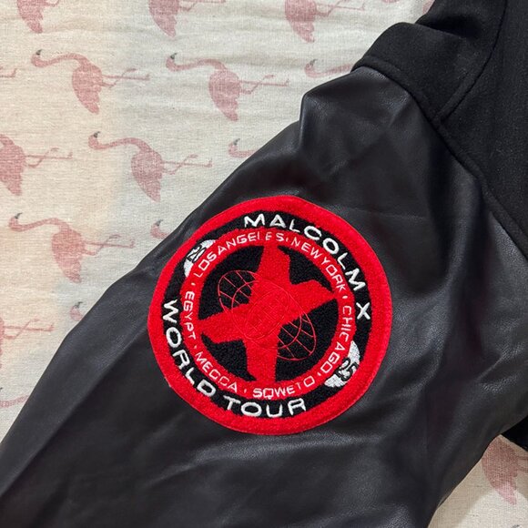 Supreme Black Baseball Jacket With Patchwork - Picture 5 of 7